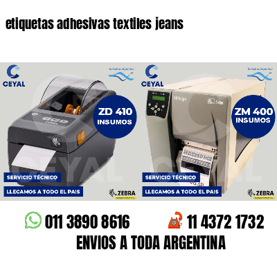 etiquetas adhesivas textiles jeans