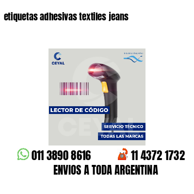 etiquetas adhesivas textiles jeans