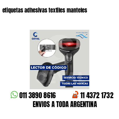 etiquetas adhesivas textiles manteles