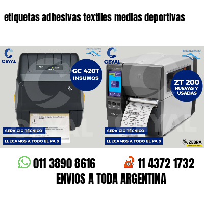 etiquetas adhesivas textiles medias deportivas