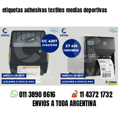 etiquetas adhesivas textiles medias deportivas