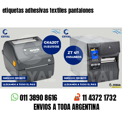 etiquetas adhesivas textiles pantalones