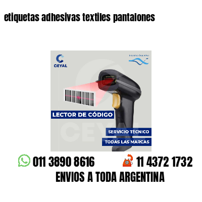 etiquetas adhesivas textiles pantalones