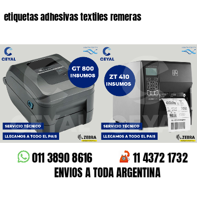 etiquetas adhesivas textiles remeras