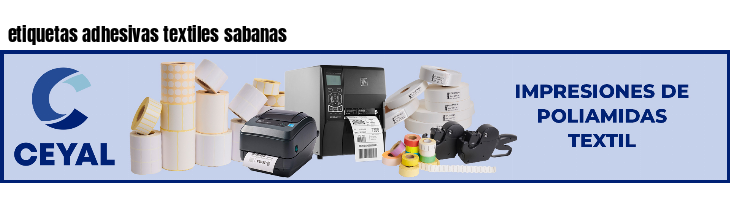 etiquetas adhesivas textiles sabanas