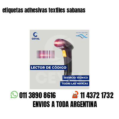 etiquetas adhesivas textiles sabanas