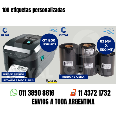 100 etiquetas personalizadas