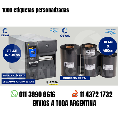 1000 etiquetas personalizadas