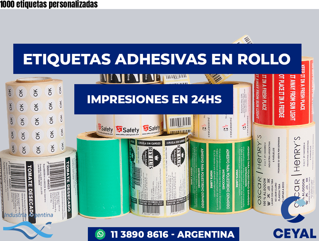 1000 etiquetas personalizadas