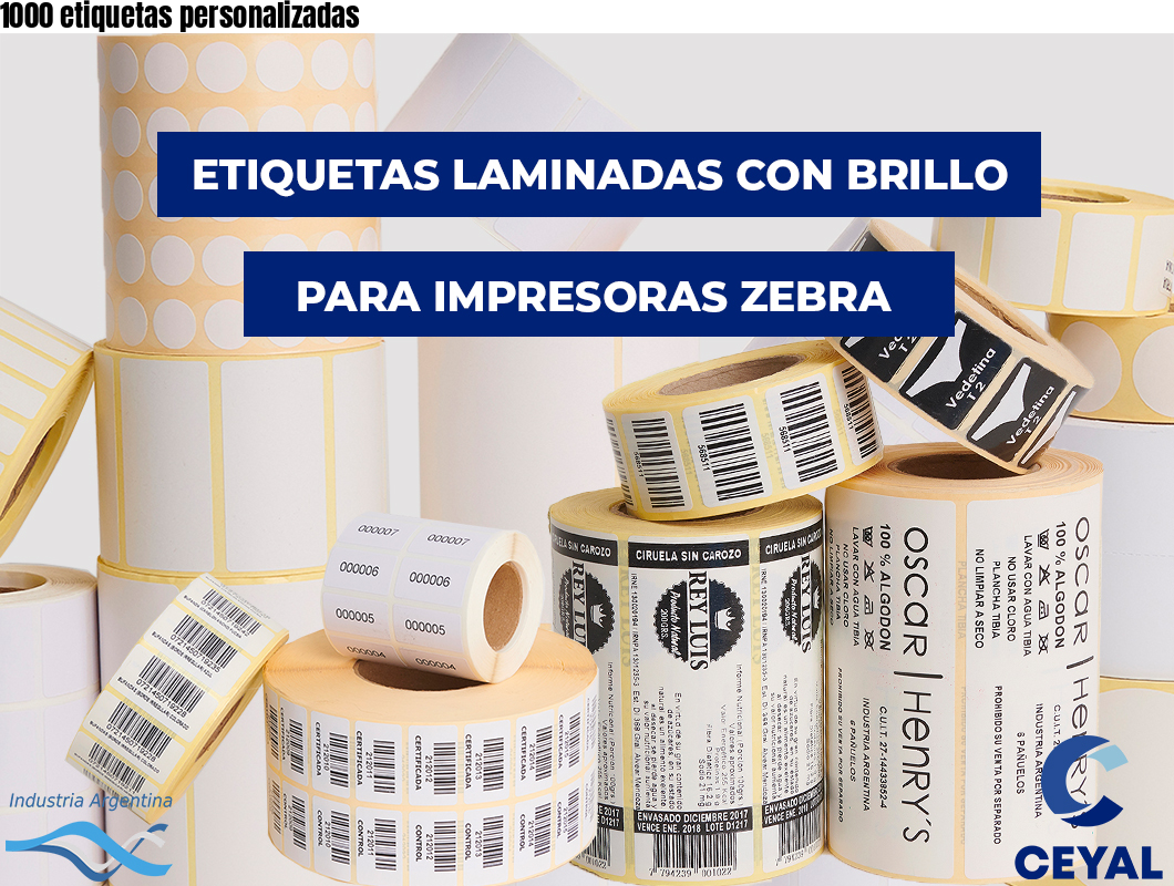 1000 etiquetas personalizadas