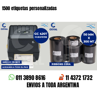 1500 etiquetas personalizadas
