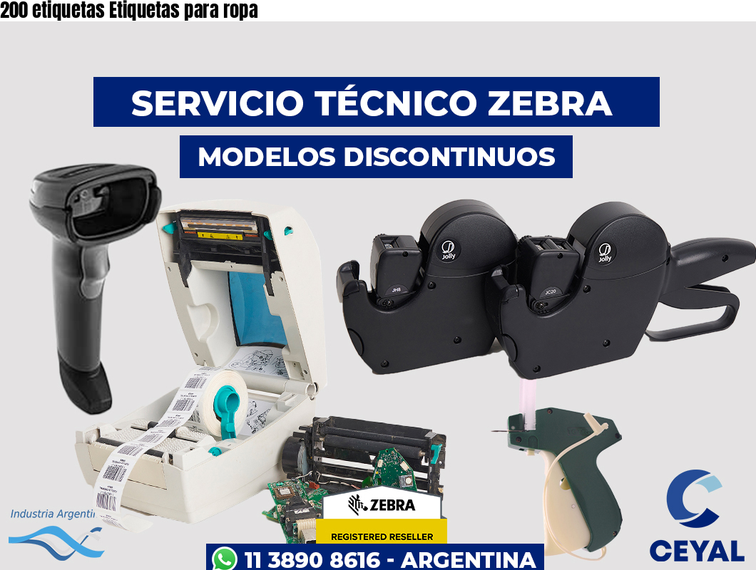 200 etiquetas Etiquetas para ropa