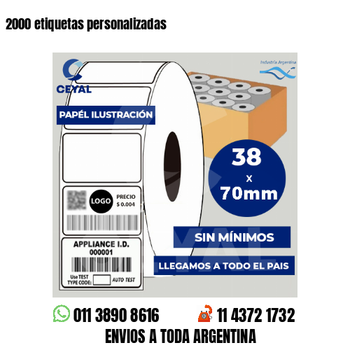 2000 etiquetas personalizadas