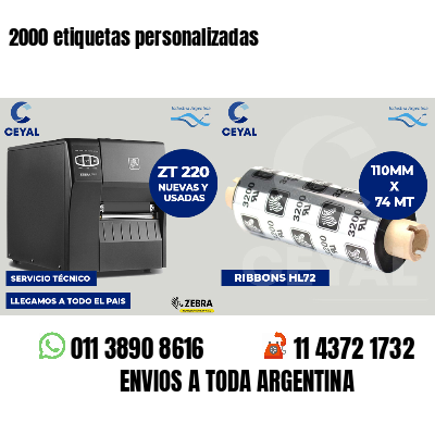 2000 etiquetas personalizadas