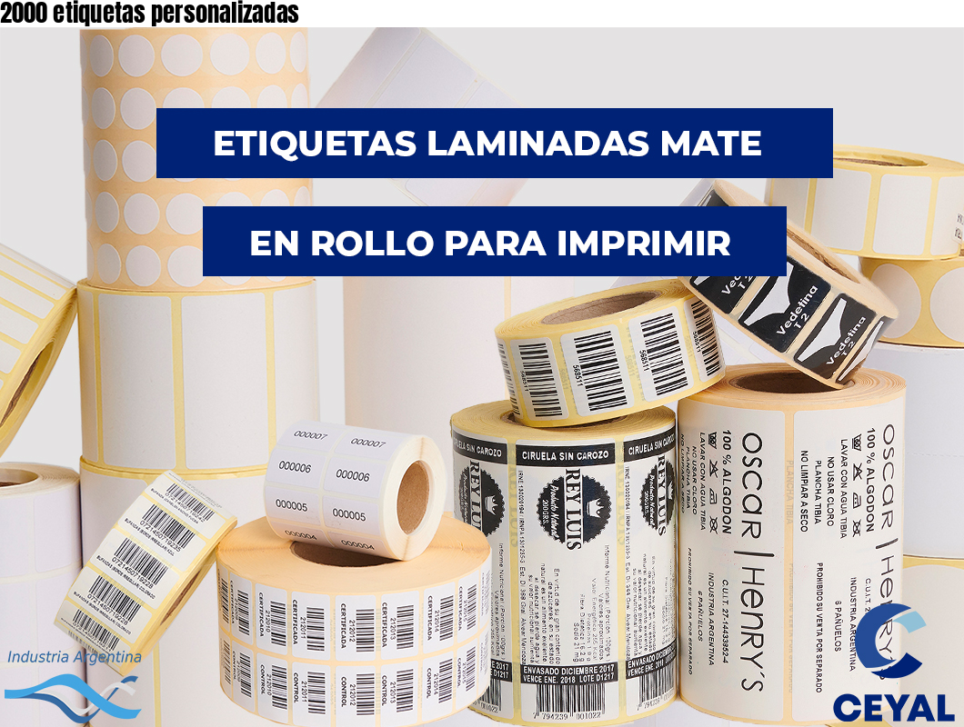 2000 etiquetas personalizadas