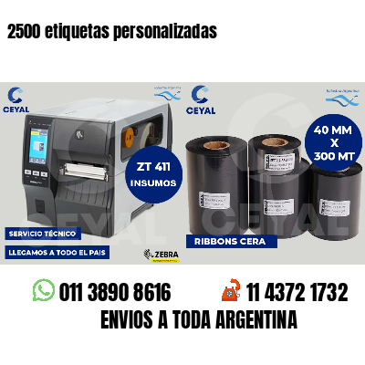 2500 etiquetas personalizadas