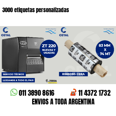 3000 etiquetas personalizadas