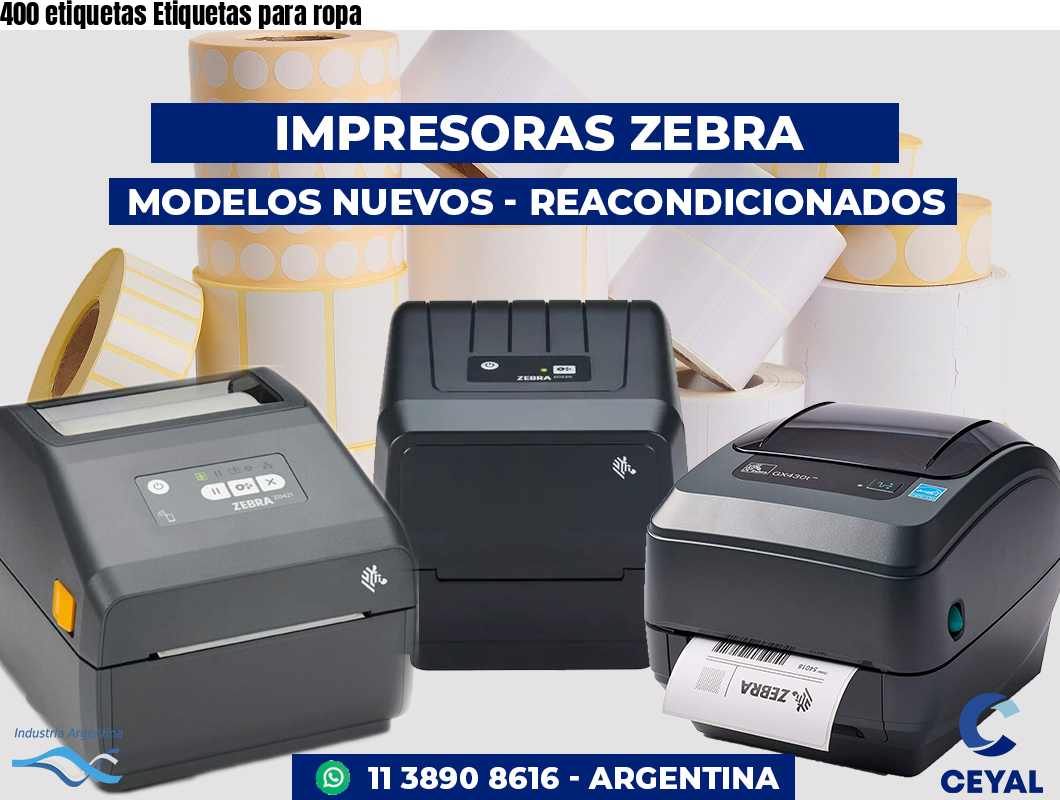 400 etiquetas Etiquetas para ropa