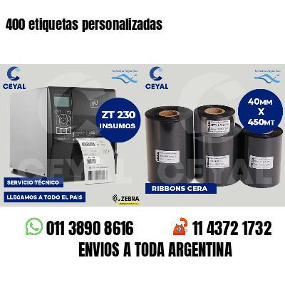 400 etiquetas personalizadas
