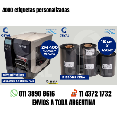 4000 etiquetas personalizadas