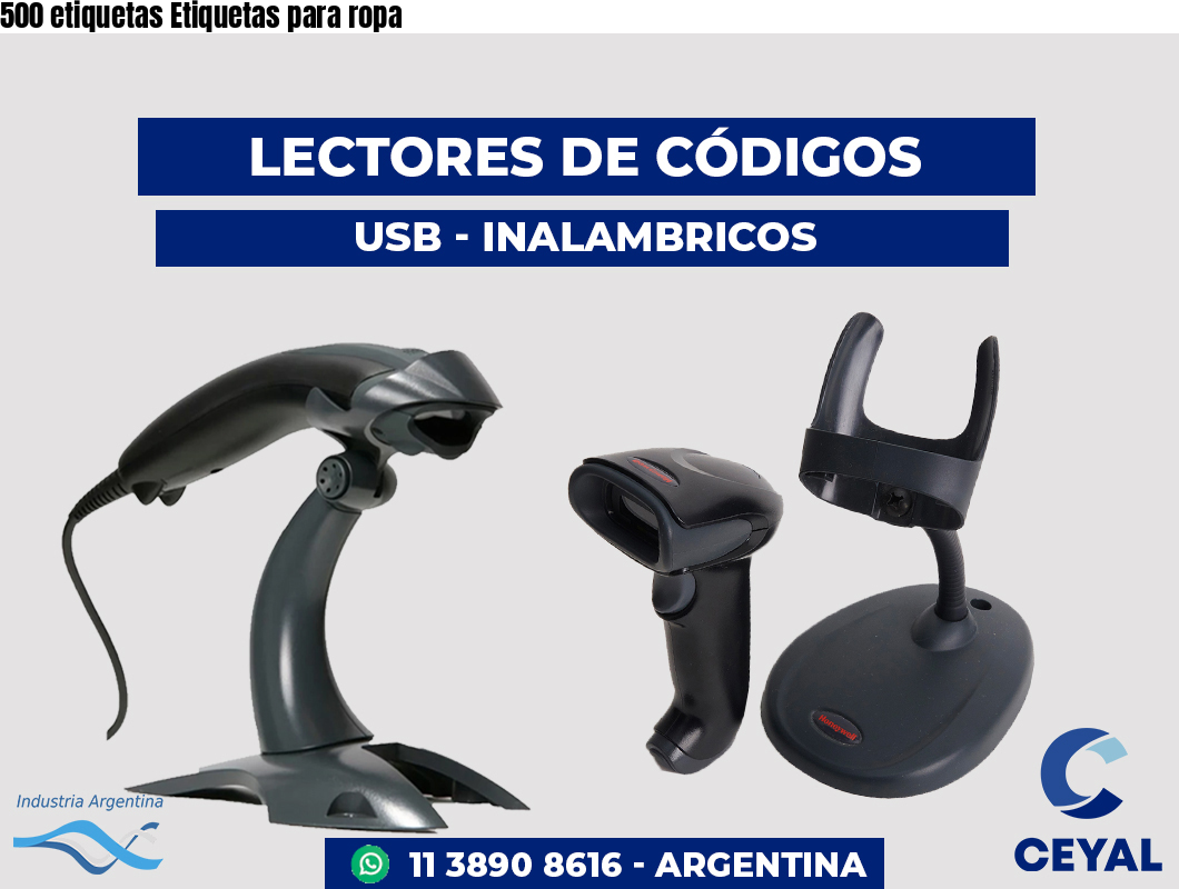 500 etiquetas Etiquetas para ropa