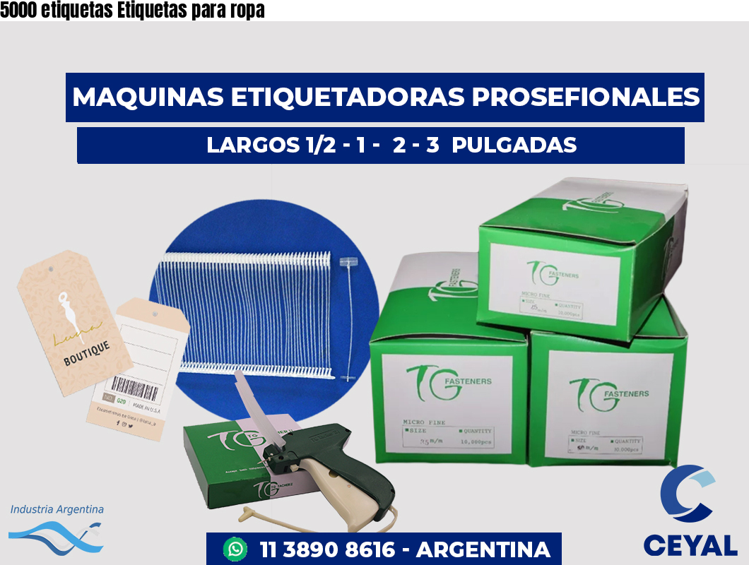 5000 etiquetas Etiquetas para ropa