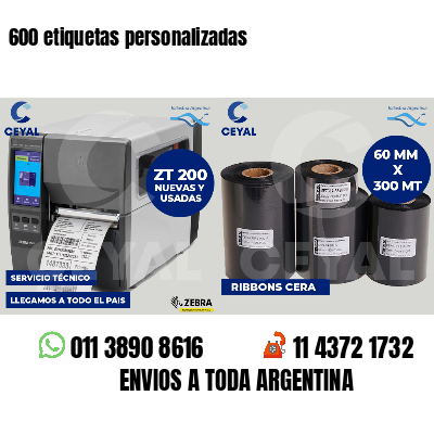 600 etiquetas personalizadas