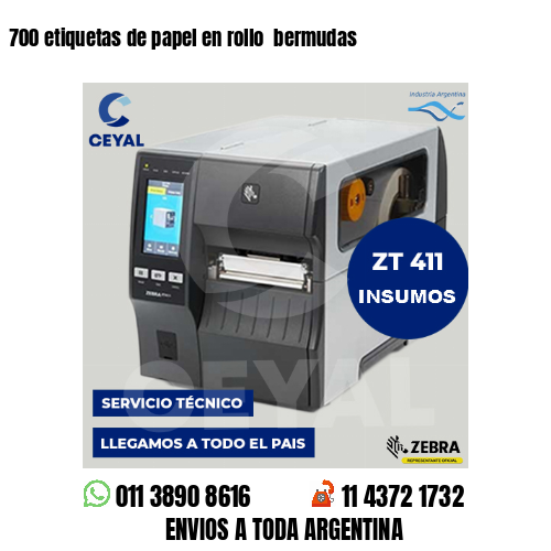 700 etiquetas de papel en rollo  bermudas