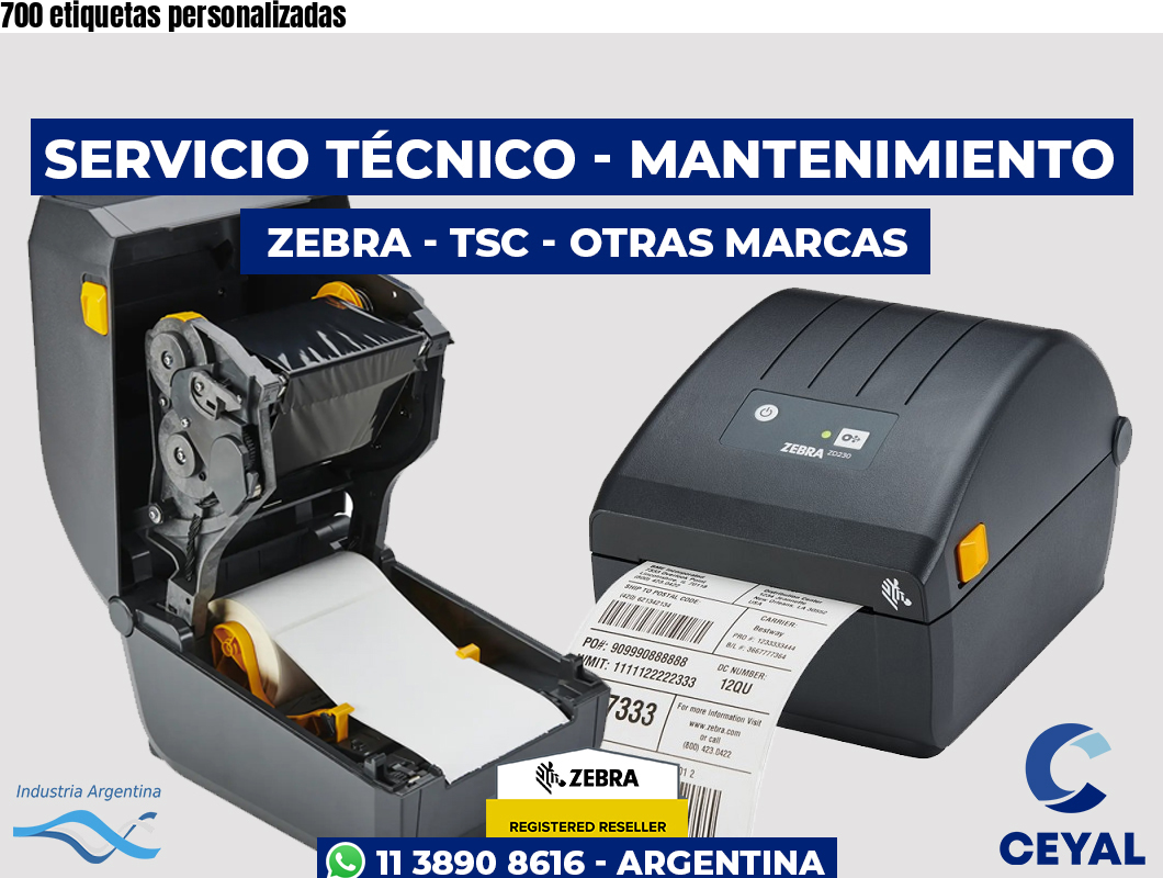 700 etiquetas personalizadas