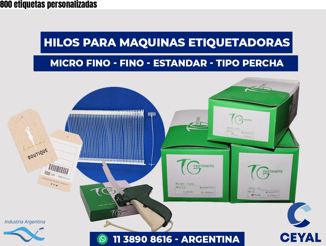 800 etiquetas personalizadas