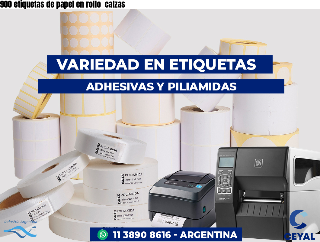 900 etiquetas de papel en rollo  calzas