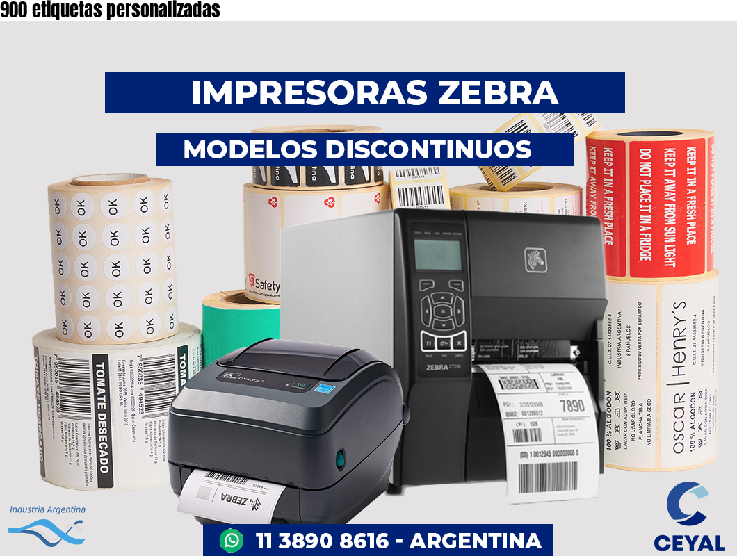 900 etiquetas personalizadas