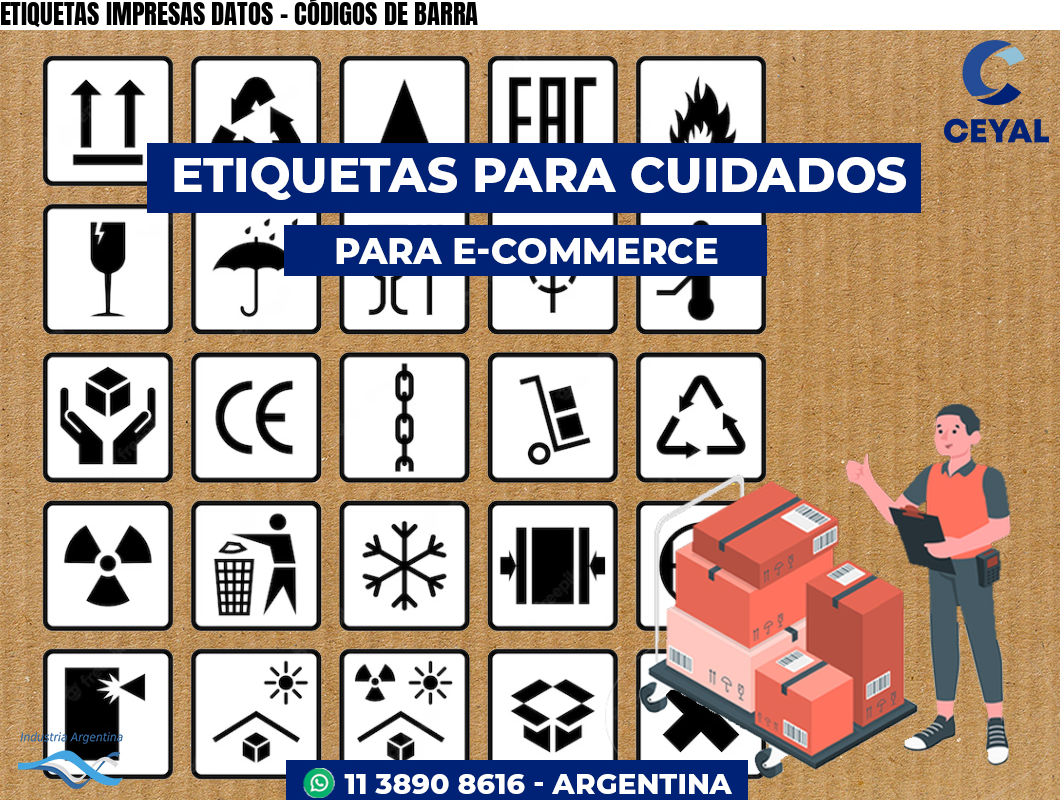 ETIQUETAS IMPRESAS DATOS – CÓDIGOS DE BARRA