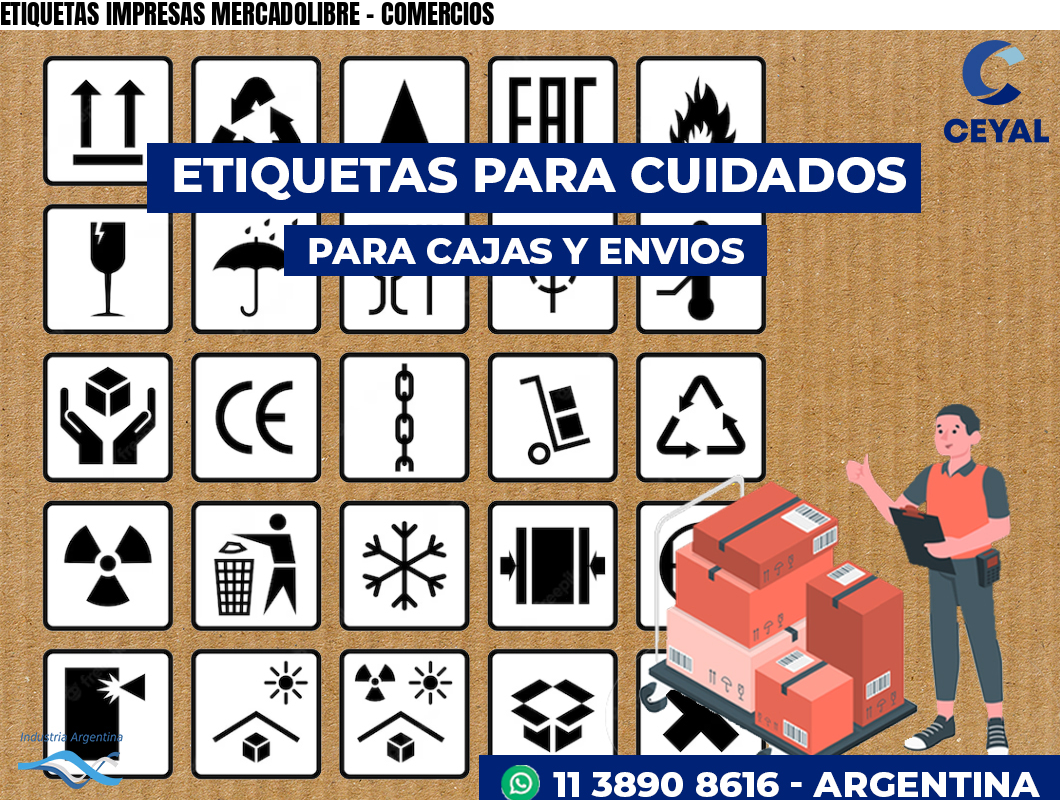 ETIQUETAS IMPRESAS MERCADOLIBRE – COMERCIOS