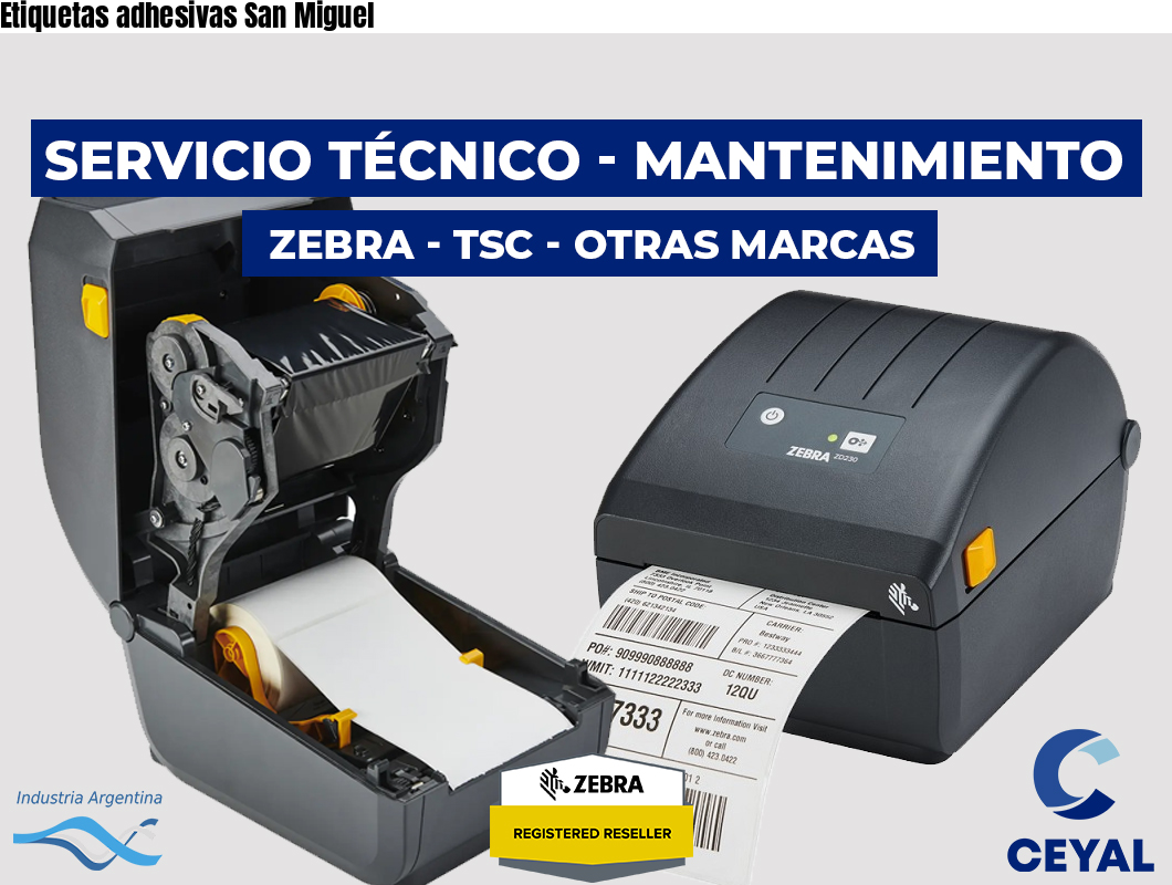 Etiquetas adhesivas San Miguel