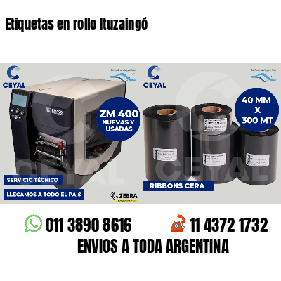 Etiquetas en rollo Ituzaingó