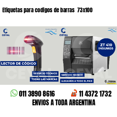 Etiquetas para codigos de barras  73x100