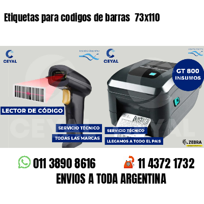 Etiquetas para codigos de barras  73x110