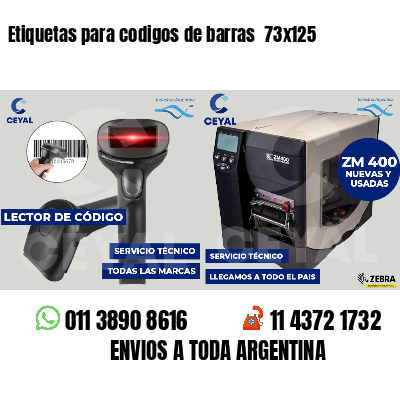Etiquetas para codigos de barras  73x125