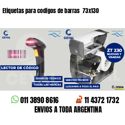 Etiquetas para codigos de barras  73x130