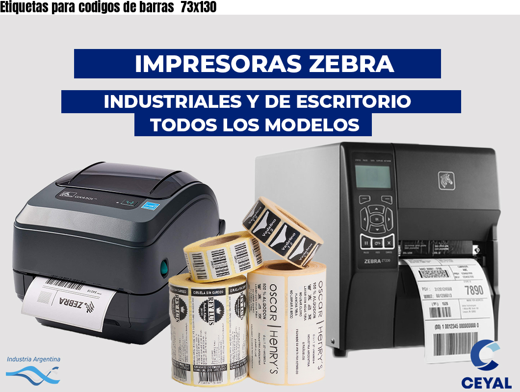 Etiquetas para codigos de barras  73x130