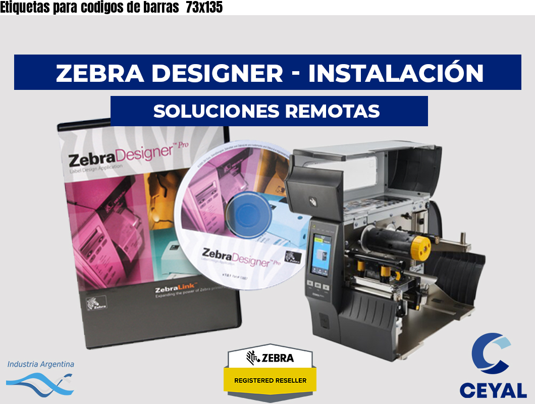 Etiquetas para codigos de barras  73x135