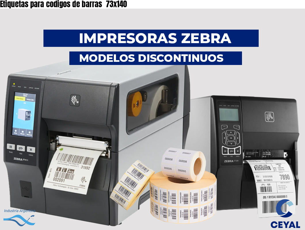 Etiquetas para codigos de barras  73x140