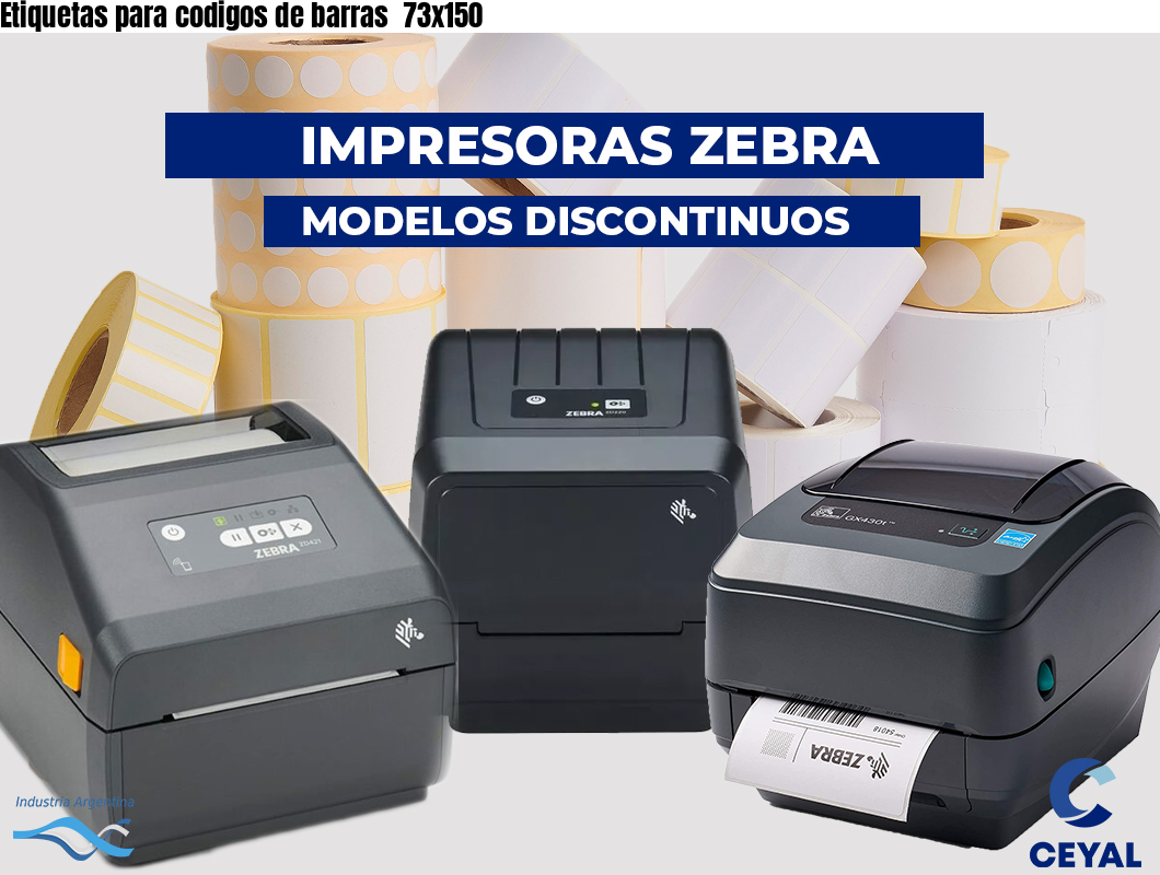 Etiquetas para codigos de barras  73x150