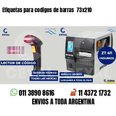 Etiquetas para codigos de barras  73x210