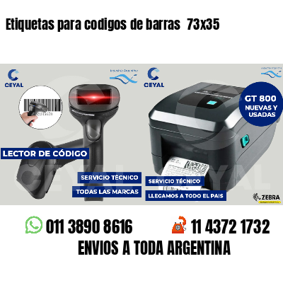 Etiquetas para codigos de barras  73x35