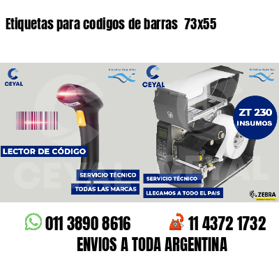 Etiquetas para codigos de barras  73x55