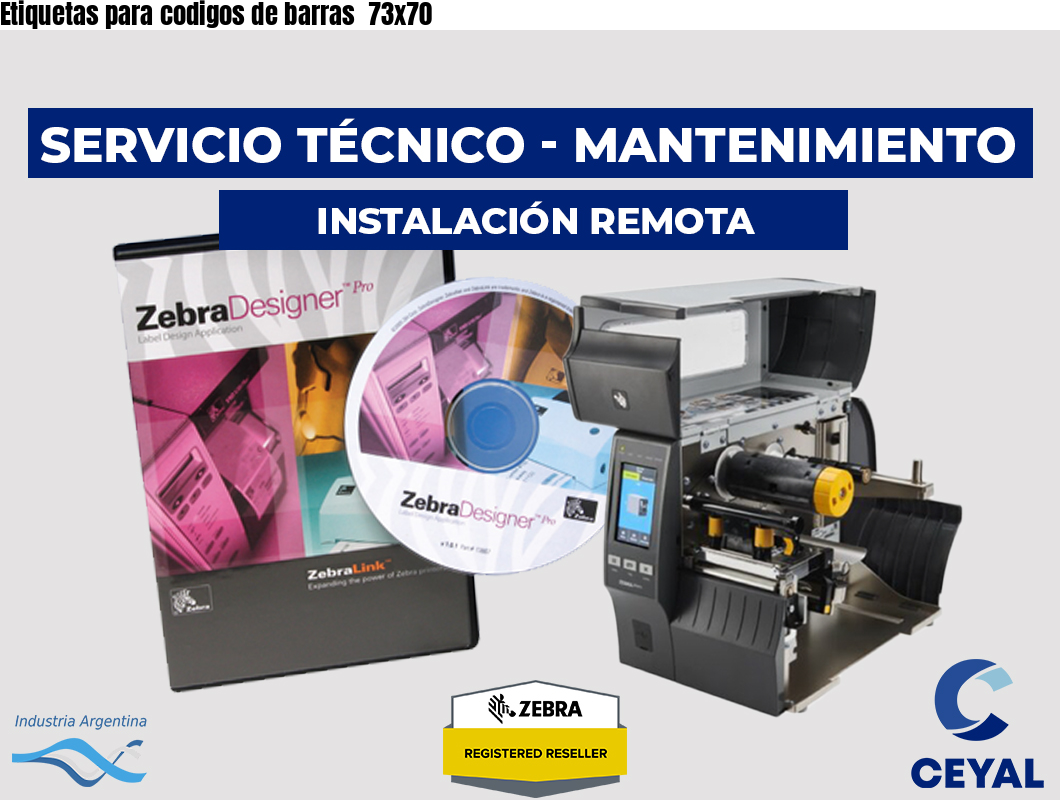 Etiquetas para codigos de barras  73x70