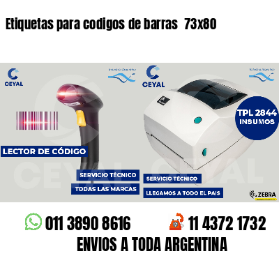 Etiquetas para codigos de barras  73x80