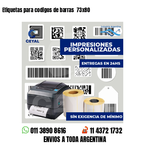 Etiquetas para codigos de barras  73x80